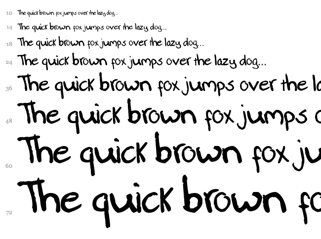 Paasse Handwriting font waterfall